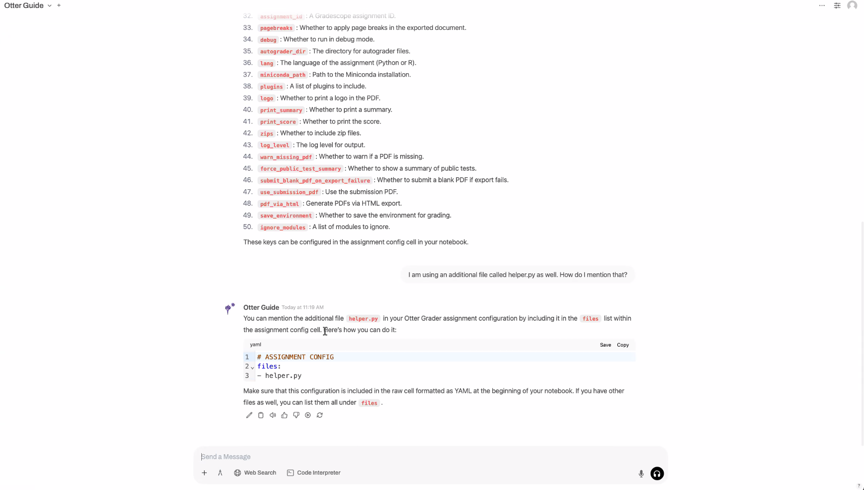 Math Ally conversation interface